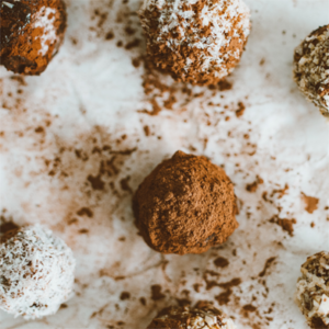 truffels met bruine chocolade