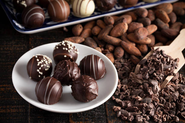 pralines op een bord